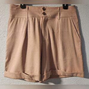 Cider Pink Blush Tailored High Waist Shorts - Juniors' Size L